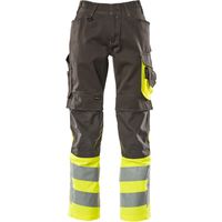 Mascot Leeds Arbeitshose Gr. 90C54 dunkelanthrazit/hi-vis gelb