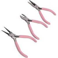 3pcs Jewelry Pliers Rose Needle Round Beveled Nose Carbon Steel Strong and Durable Pliers Set for DIY Handmade MUMU