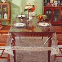 150x 190cm Nappe Transparente Épaisse , Imperméable Protection Table Transparent, PVC Nappe Transparente de Protection, Protège Les Rayures, pour intérieur et extérieur