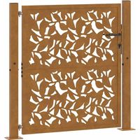 Portail de jardin - Portillons d'extérieur - Clôture de jardin acier résistant aux intempéries design feuilles-JU1081 fr10226 - Maison La Vie