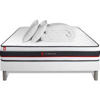 Komplettpaket Bett - Matratze 140x190 cm + Boxspringbett (Monoblock) + 2 Kopfkissen + Bettdecke - Form