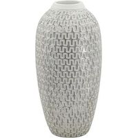 Vase mauro ferretti weiß 21 x 43 cm modernes gewelltes Harz