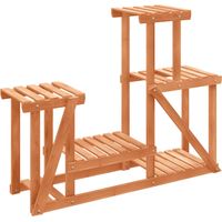Soporte para flores mueble para plantas 90 x 25 x 735 cm madera maciza de abeto marrón 020045219