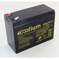Batterie plomb cyclique 12V 10Ah – Étanche rechargeable sans entretien – Recombinaison de gaz 99% – EXAC1012 – Exalium