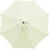 Housse de rechange pour parasol, 8 baleines, 3 m, imperméable, anti-UV, tissu de rechange, blanc cassé Comme le montre la couleur de l'image principale