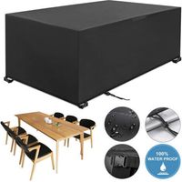BUNTHAUS Housse Salon de Jardin 210D Oxford 242 162 100cm Housse de Protection Salon de Jardin Housse Table Jardin Bâche Salon de Jardin Imperméable Résistant à la Vent Pluie UV Déchirure