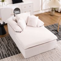 Un canapé inclinable de 46 cm de haut, au design épuré et sans cadre, idéal pour la lecture. Doté de larges accoudoirs, il est livré monté.