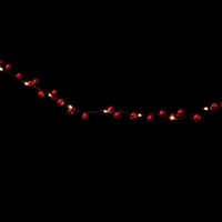 Guirlande Lumineuse "Boules Bois" 220cm Rouge