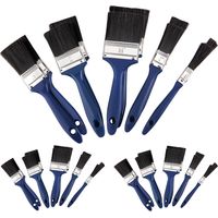 Deuba – Lot de 30 pinceaux professionnels bleu – 5 tailles (12/25/38/51/64mm) – Pour peinture intérieure et extérieure – Zones difficiles d'accès