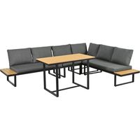 Set Pranzo-Lounge con Funzione di Inclinazione Regolabile a 5 Livelli, fino a 55°