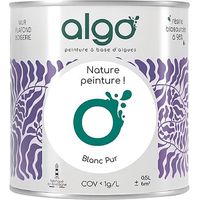 Peinture Algo Blanc Pur 0.5l Formule écologique, Blanc Pur Intense - Algo
