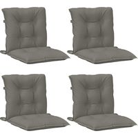 vidaXL Lowback Chair Cushions 4 pcs Melange Dark Grey 100x50x7 cm Fabric