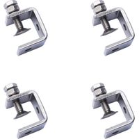 4 Pièces C Clamp Set, Heavy Duty C-Clamp, Acier Inoxydable Heavy Duty Clamp, Utilisation Pour Le Bricolage, Le Travail Du Bois Et Le Matériel De Fixation(Argent)