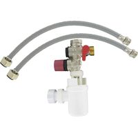 Comap – Kit groupe de sécurité 3/4'' – Siphon et 2 flexibles d'alimentation – Pression PN10 – Fabrication française – Garantie 5 ans