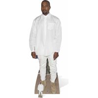Figurine en carton Kanye West chemise blanche 173 cm