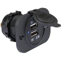 Conexión USB empotrada (entrada 12-24 Vcc, salida 5 V)