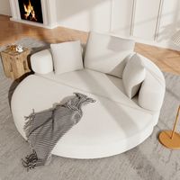 Multifunctional Folding Sofa Bed – Beige Modern Convertible Sofa