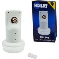 LNB Single universel 4K – Gain 65dB – Facteur de bruit 0,1 dB – Compatible Full HD – Plage de température -40° à 60° – Hdsat