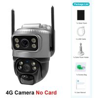 V380 Dual-Lens 4G Kamera, Solar, PIR, Menschenerkennung, 8MP 4K, Nachtsicht, wasserdicht, IP, Batterie – ohne Speicherkarte