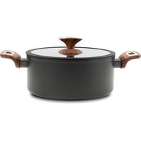 Casseruola Ø 24cm Antiaderente Induzione Silex Elegance Wood Nero