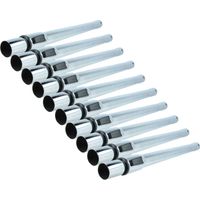 vhbw 10x Tube compatible avec Kärcher BVL 5/1 Bp, BV 5/1 BP, BV 5/1 Bp Pack aspirateur - raccord 35 mm, 60 - 97cm, noir / argenté