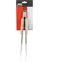 Pinza per barbecue in acciaio inossidabile con manico in legno 37 cm - BBQ