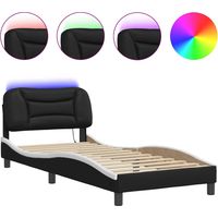 Maison Exclusive - Giroletto con LED senza Materasso Hvar Nero e Bianco 80x200 cm