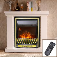 Lincsfire Wickenby 2KW Time/Temperature Display Remote Control Inset Modern Electric Fireplace Stove