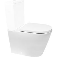 Swiss Aqua Technologies – Cuvette WC à poser sans bride en céramique – Abattant SoftClose – Réservoir non fourni – SATPRO31M – Chasse 4,5/6L