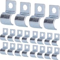 UlisemCollier de Serrage à Trou Unique, 20 Pièces, en Acier Inoxydable zingué, pour Tous les Tuyaux (12mm)