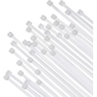 Colliers de serrage autobloquants en nylon blanc, colliers de serrage pour câbles métalliques, colliers de serrage, colliers de serrage en nylon blanc de 12 pouces (100 pièces)