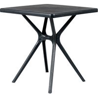 tavolo da esterno "hugo" in polipropilene antracite 70x70x72 cm