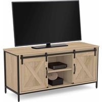 Porta TV 113 cm 2 porte scorrevoli QUEBEC design industriale