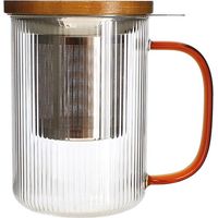 Tisanière Karl 450ml Ambre Verre Borosilicate, Anse Ambre - Selef Ogoliving