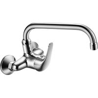 Grifo Monomando Fregadero Pared Caño normal Sonia-11 cromo. 16cm(alto) 29cm(largo).