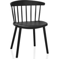 Dining Stuhl / Besucherstuhl ARTIFO RIB Kunststoff schwarz hjh LIVING