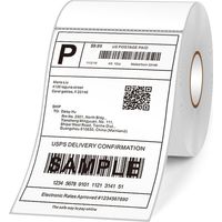 Thermal Shipping Labels 4x6in Shipping Package Thermal Printer All-Purpose Label Paper Sticker Self--100x150mm 500pcs roll-White