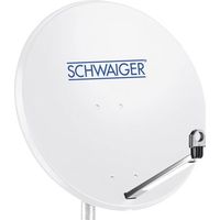 Antenne parabolique 80 cm – Réflecteur acier galvanisé – Gain de signal 38.5 dB – Support mât 32-76 mm – Schwaiger