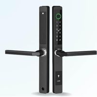 Serrure connectée LOCKY-11 biométrique, code, badge et bluetooth - Ultra fine