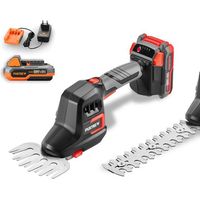 FUXTEC cortasetos inalámbrico 20V FX-E1HHS20SET – hoja de 20 cm – diámetro de corte 10,5 cm – batería incluida