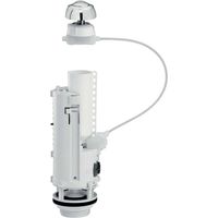 Siamp – Mécanisme de chasse d'eau double volume compact – Hauteur ajustable 272-480 mm – Commande déportée à câble – Bouton chromé