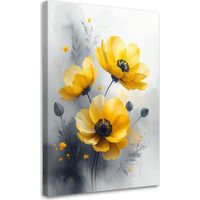 Impresión de Imagen Flores botánicas amarillas naturaleza 80x120