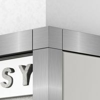 Tileasy Stainless Steel Effect 12mm Boxed Metal Tile Trim Corner - SBC12