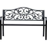 Banc extérieur jardin Acero 240 kg patio balcón 127x60x89 cm Noir