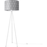 Paco Home Lampadaire Salon Chambre À Coucher E27 Scandinave Rose Gris Bleu Déco Gris (Ø455cm), Lampadaire - Blanc