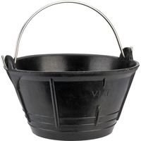 Seau Caoutchouc Noir 10l Robuste, Souple Et Durable Pour Tous Usages. - Viat
