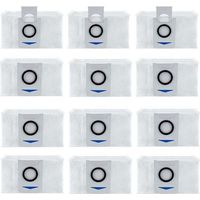 Lot de 12 Sacs de Rechange pour Aspirateur Robot, Compatible avec Ecovacs Deebot X1 Omni / X1 e Omni, Accessoires de Nettoyage