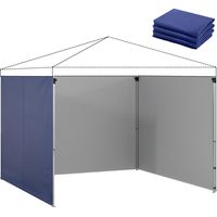 JSSEVN - Set aus 3 Seitenwänden mit Reißverschlüssen für einen 3 x 3 m großen Pavillon, dunkelblau