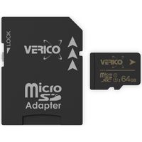 VERICO microSDXC Speicherkarte 64GB, Class 10, UHS-I, mit Adapter