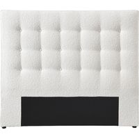 Testata trapuntata 180 cm Tessuto bouclette Bianco - FRANCESCO